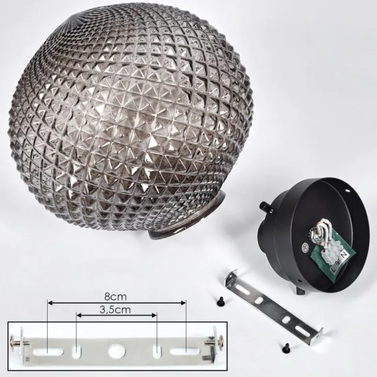 Plafonnier Caracoles Noir, 1 lumière