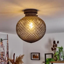 Plafonnier Caracoles Noir, 1 lumière