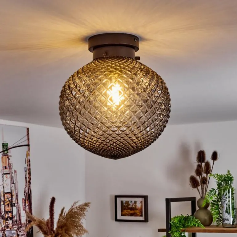 Plafonnier Caracoles Noir, 1 lumière