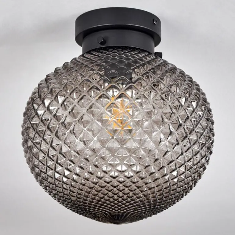 Plafonnier Caracoles Noir, 1 lumière