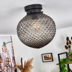 Plafonnier Caracoles Noir, 1 lumière