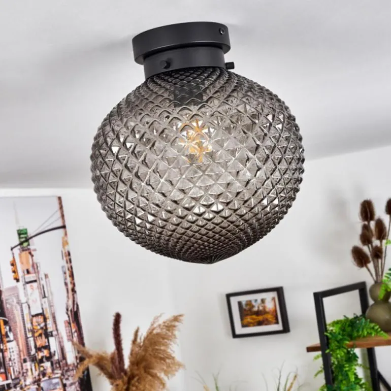 Plafonnier Caracoles Noir, 1 lumière