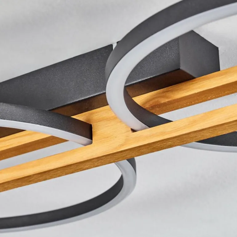 Plafonnier Carcano LED Brun, Noir, 2 lumières