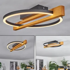 Plafonnier Carcano LED Écru, Noir, 1 lumière