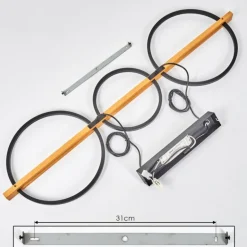 Plafonnier Carcano LED Noir, 1 lumière