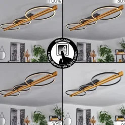 Plafonnier Carcano LED Noir, 3 lumières