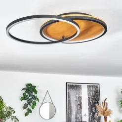 Plafonnier Cardozo LED Écru, Noir, 1 lumière