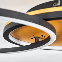 Plafonnier Cardozo LED Écru, Noir, 1 lumière