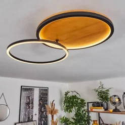 Plafonnier Cardozo LED Écru, Noir, 1 lumière