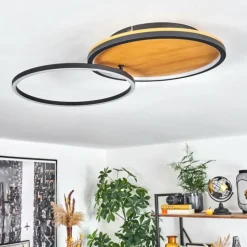 Plafonnier Cardozo LED Écru, Noir, 1 lumière