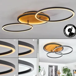 Plafonnier Cardozo LED Écru, Noir, 1 lumière