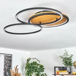 Plafonnier Cardozo LED Écru, Noir, 1 lumière