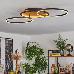 Plafonnier Cardozo LED Écru, Noir, 1 lumière