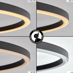 Plafonnier Cardozo LED Écru, Noir, 1 lumière