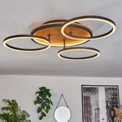 Plafonnier Cardozo LED Écru, Noir, 1 lumière
