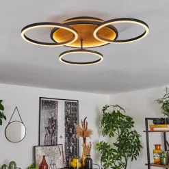 Plafonnier Cardozo LED Écru, Noir, 1 lumière