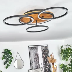 Plafonnier Cardozo LED Écru, Noir, 1 lumière