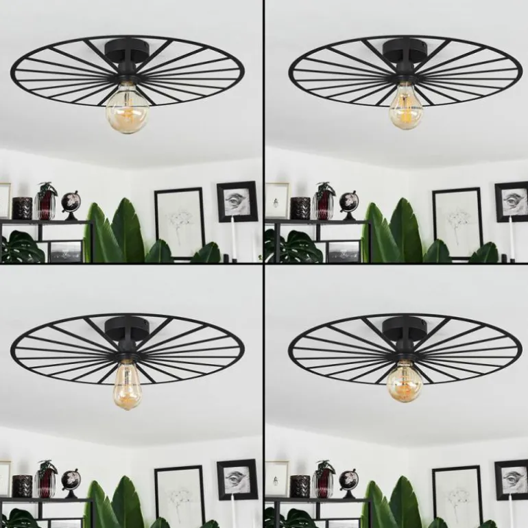 Plafonnier Carqueja Noir, 1 lumière