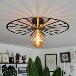 Plafonnier Carqueja Noir, 1 lumière