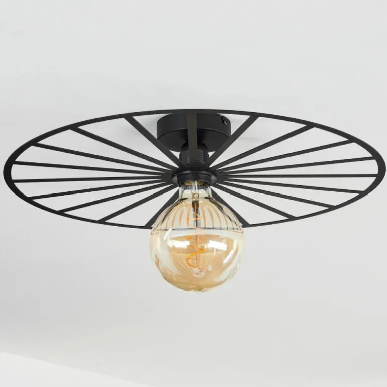 Plafonnier Carqueja Noir, 1 lumière