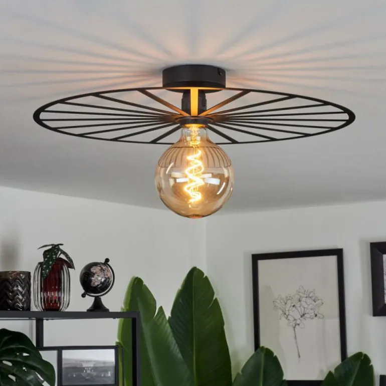 Plafonnier Carqueja Noir, 1 lumière