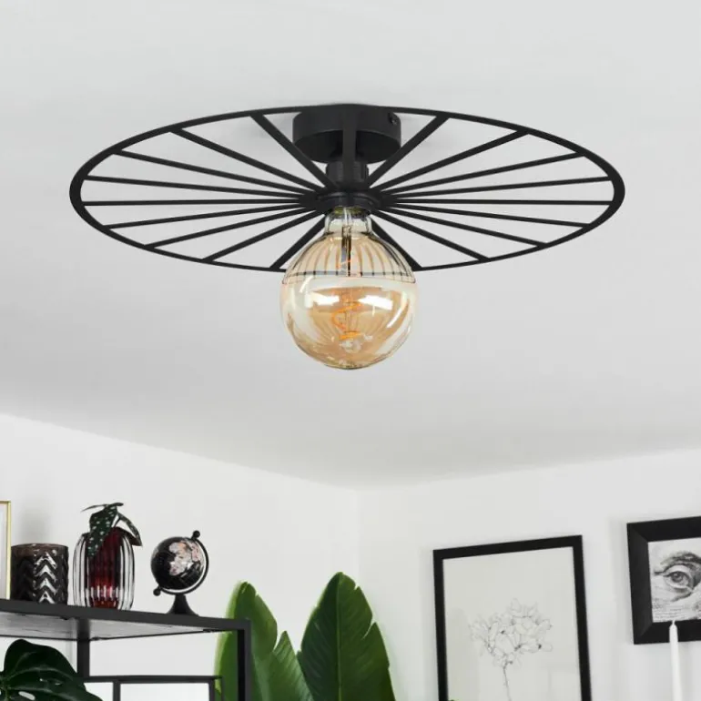 Plafonnier Carqueja Noir, 1 lumière