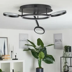 Plafonnier Carrisito LED Noir, 1 lumière