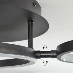 Plafonnier Carrisito LED Noir, 1 lumière