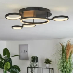 Plafonnier Carrisito LED Noir, 1 lumière