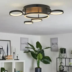 Plafonnier Carrisito LED Noir, 1 lumière