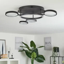 Plafonnier Carrisito LED Noir, 1 lumière