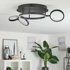 Plafonnier Carrisito LED Noir, 1 lumière