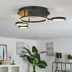 Plafonnier Carrisito LED Noir, 1 lumière