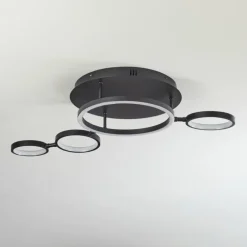 Plafonnier Carrisito LED Noir, 1 lumière