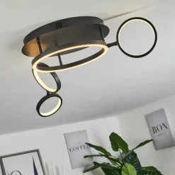 Plafonnier Carrisito LED Noir, 1 lumière