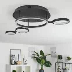 Plafonnier Carrisito LED Noir, 1 lumière
