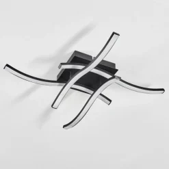 Plafonnier Casais LED Noir, 4 lumières