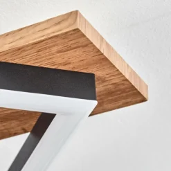 Plafonnier Cascada Brun, Couleur bois, Noir, 1 lumière