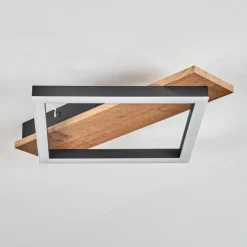 Plafonnier Cascada Brun, Couleur bois, Noir, 1 lumière