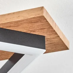 Plafonnier Cascada Brun, Couleur bois, Noir, 1 lumière