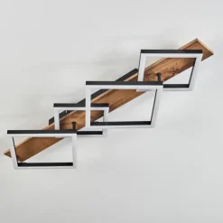 Plafonnier Cascada LED Brun, Couleur bois, Noir, 1 lumière