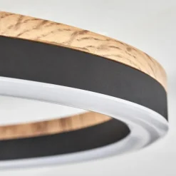 Plafonnier Cascada LED Brun, Couleur bois, Noir, 1 lumière