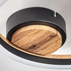 Plafonnier Cascada LED Brun, Couleur bois, Noir, 1 lumière