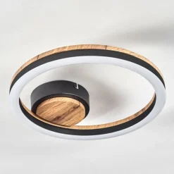 Plafonnier Cascada LED Brun, Couleur bois, Noir, 1 lumière