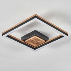 Plafonnier Cascada LED Brun, Couleur bois, Noir, 1 lumière