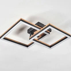 Plafonnier Cascada LED Brun, Couleur bois, Noir, 1 lumière