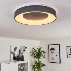 Plafonnier Casina LED Anthracite, Blanc, 1 lumière, Télécommandes