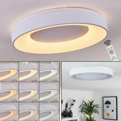 Plafonnier Casina LED Blanc, 1 lumière, Télécommandes