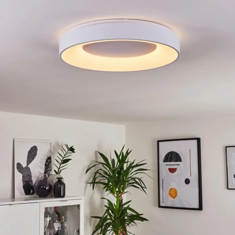 Plafonnier Casina LED Blanc, 1 lumière, Télécommandes
