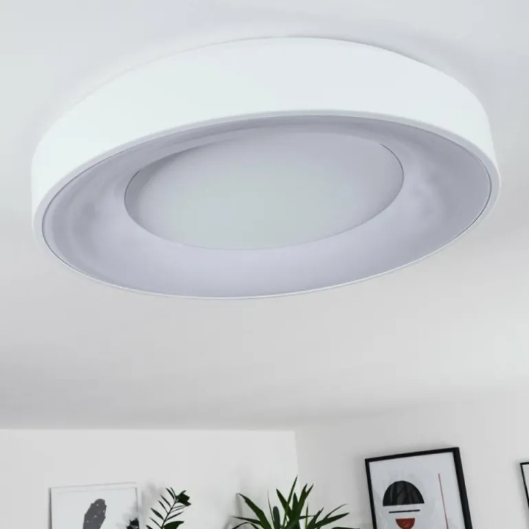 Plafonnier Casina LED Blanc, 1 lumière, Télécommandes